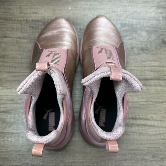 Puma Fierce Metallic Rose High-Top Sneakers Size 7.5 - Picture 6 of 8